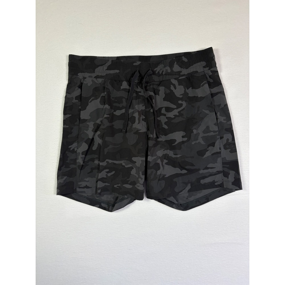 Tuff Athletics Womens Black Camo Activewear Shorts Small Drawstring Pockets Camo